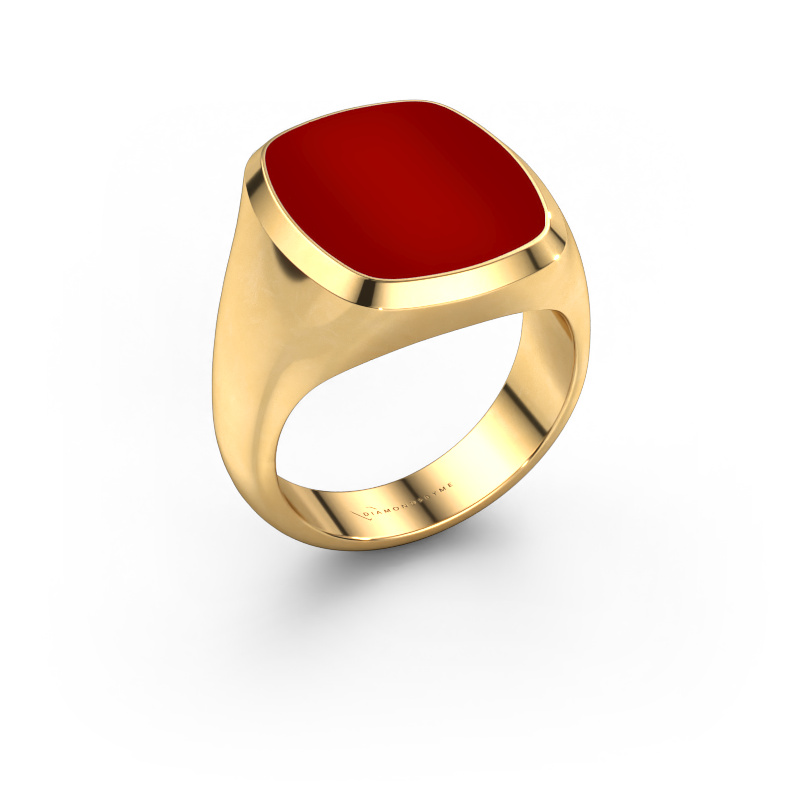 Image of Signet ring Benjamin 4 585 gold Carnelian 17x14 mm