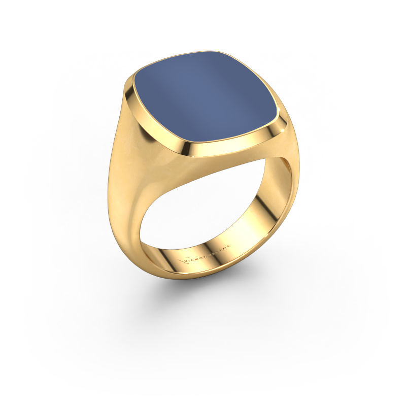 Image of Signet ring Benjamin 4 585 gold Blue sardonyx 17x14 mm