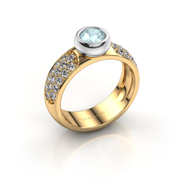 Afbeelding van Belofte ring Benthe 585 goud Aquamarijn 5 mm