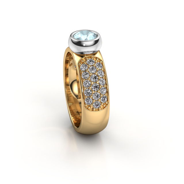 Afbeelding van Belofte ring Benthe 585 goud Aquamarijn 5 mm