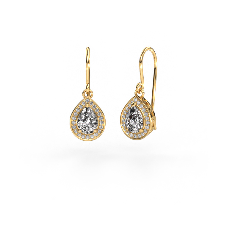 Image of Drop earrings Beverlee 1 585 gold Lab-grown diamond 1.41 crt