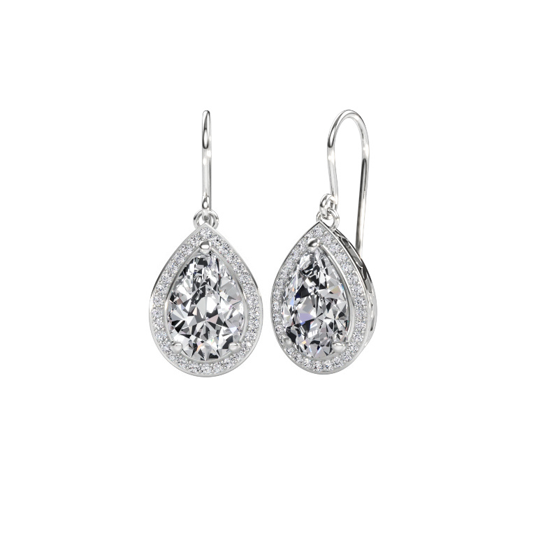 Immagine di Orecchini pendenti Beverlee 1 950 platino Diamante 6.45 crt