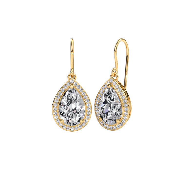 Image of Drop earrings Beverlee 1 585 gold Lab grown diamond 6.45 crt