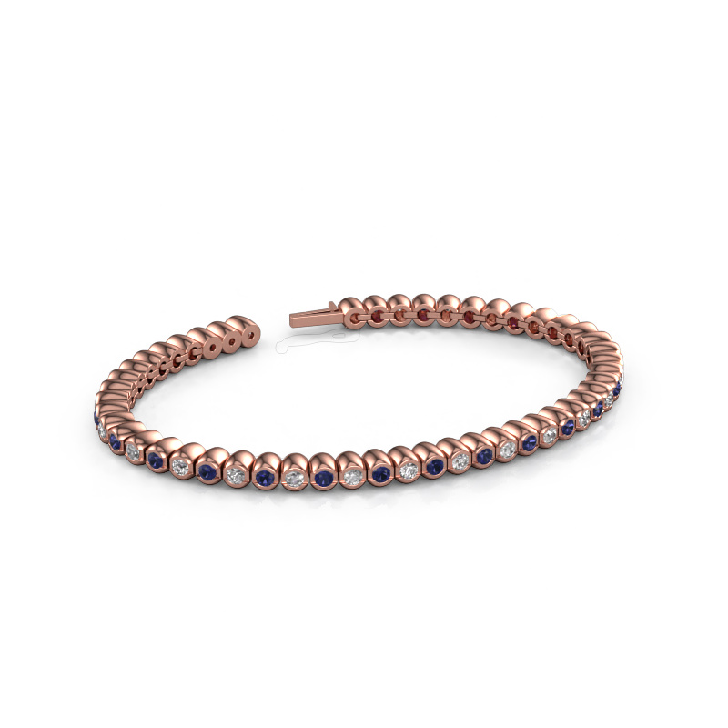 Bild von Tennisarmband Bianca 2.4 mm 585 Roségold Saphir 2.4 mm