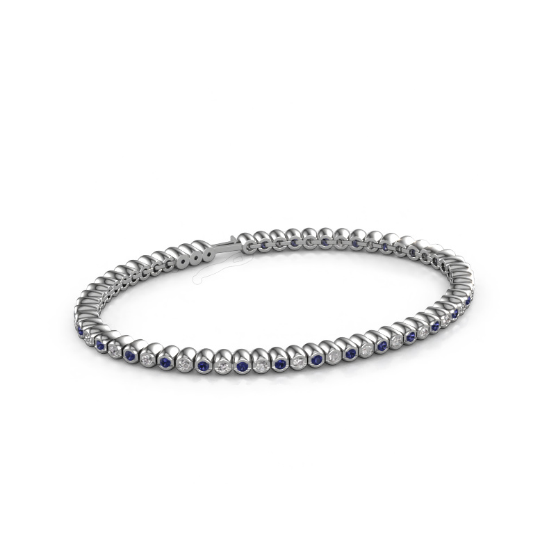 Image de Bracelet tennis Bianca 2 mm 585 or blanc Saphir 2 mm