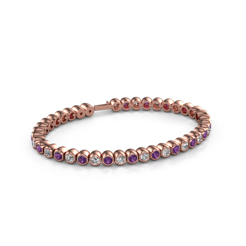 Bild von Tennisarmband Bianca 3.5 mm 585 Roségold Amethyst 3.5 mm