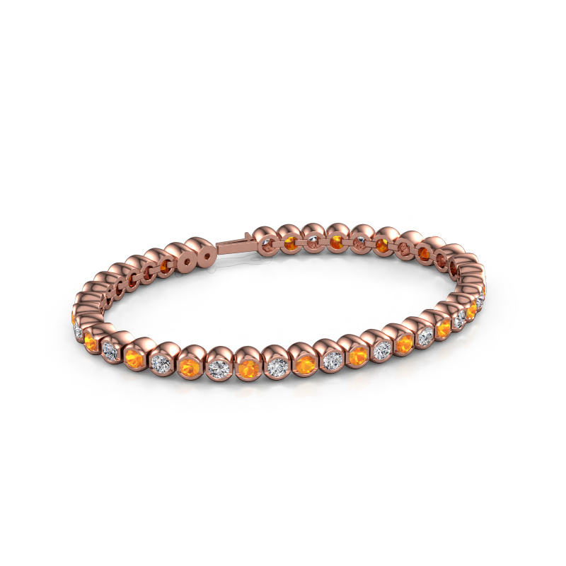 Image of Tennis bracelet Bianca 3.5 mm 585 rose gold Citrin 3.5 mm