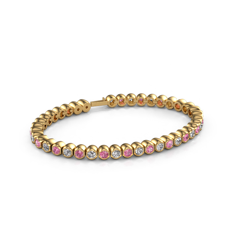 Bild von Tennisarmband Bianca 3.5 mm 585 Gold Pink Saphir 3.5 mm
