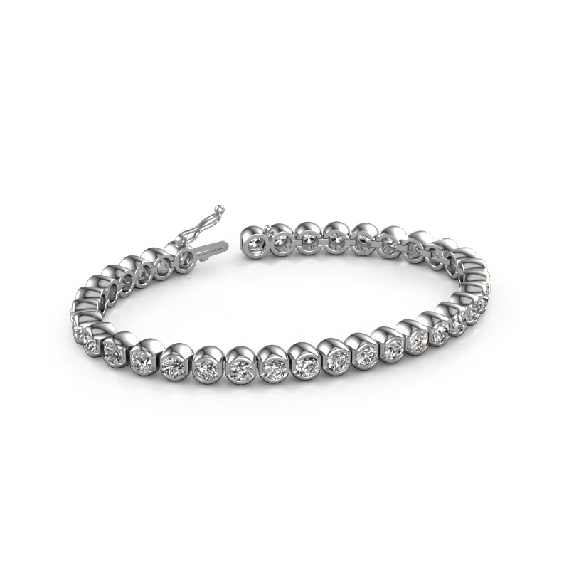 Image of Tennis bracelet Bianca 4 mm 585 white gold Lab grown diamond 8.75 crt