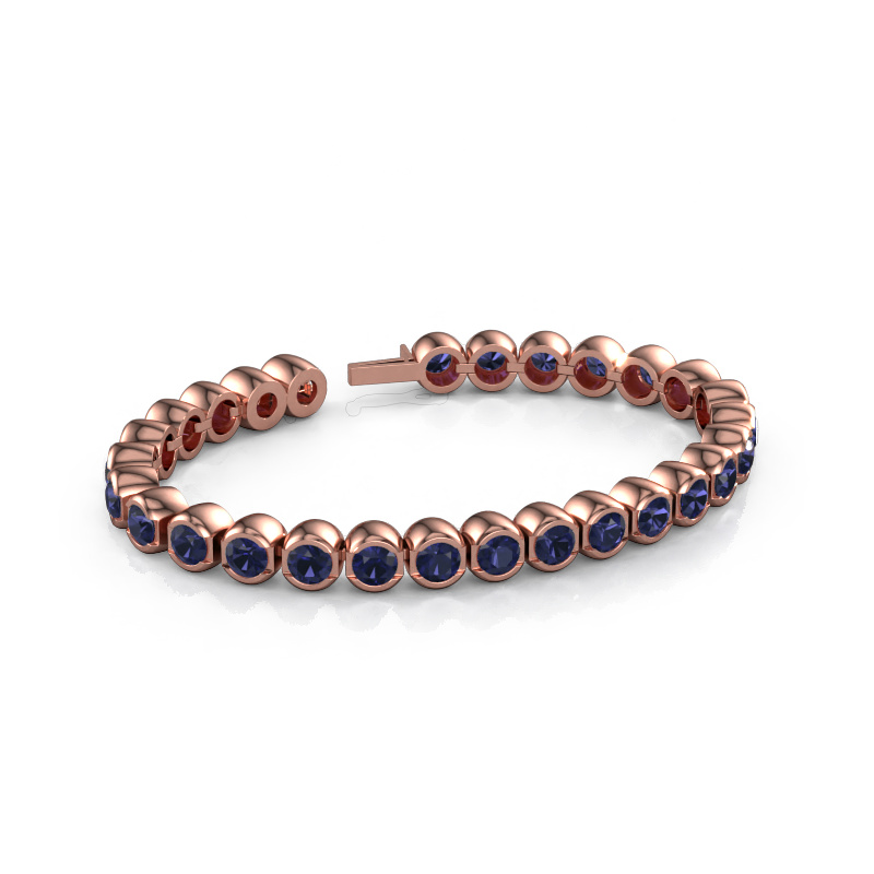 Image of Tennis bracelet Bianca 5 mm 585 rose gold Sapphire 5 mm