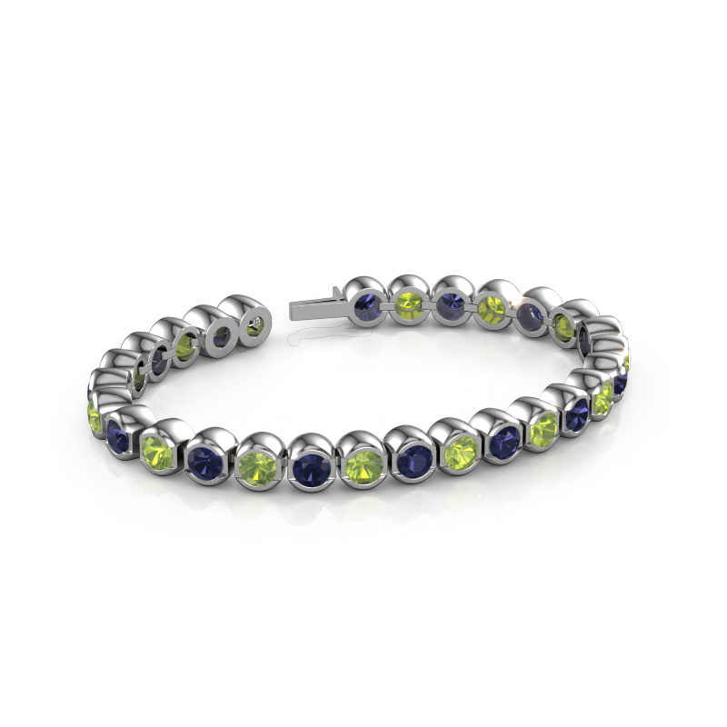 Image de Bracelet tennis Bianca 5 mm 585 or blanc Péridot 5 mm