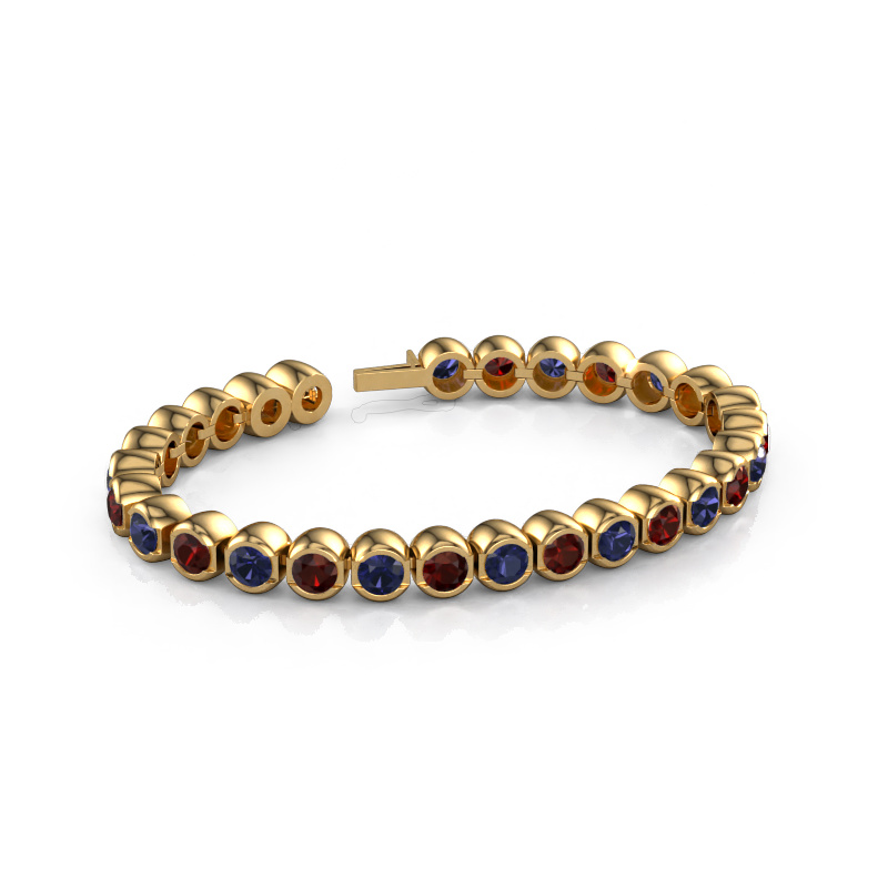 Image of Tennis bracelet Bianca 5 mm 585 gold Garnet 5 mm