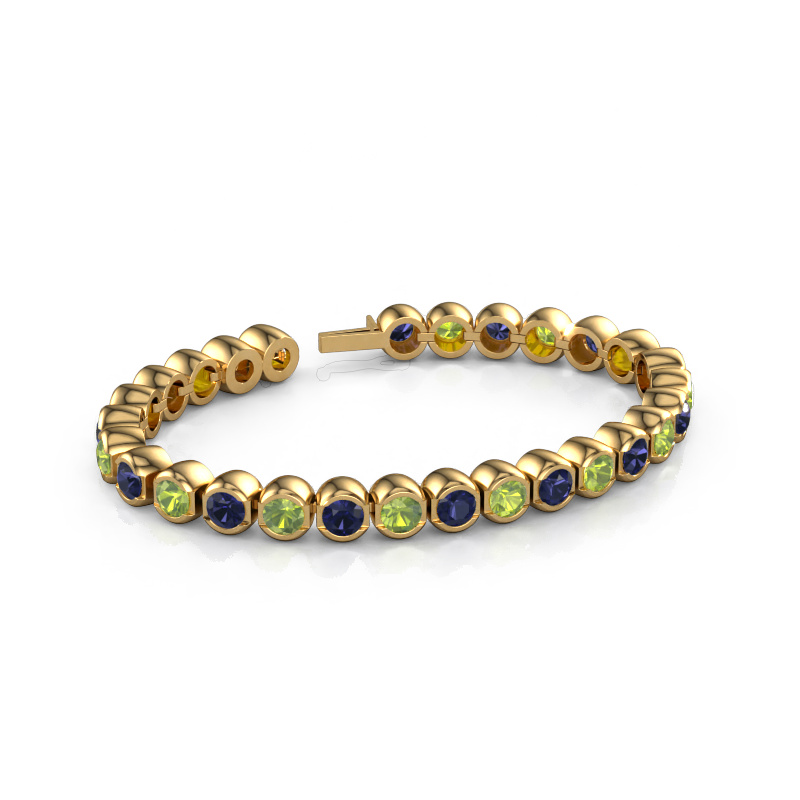 Image of Tennis bracelet Bianca 5 mm 585 gold Peridot 5 mm