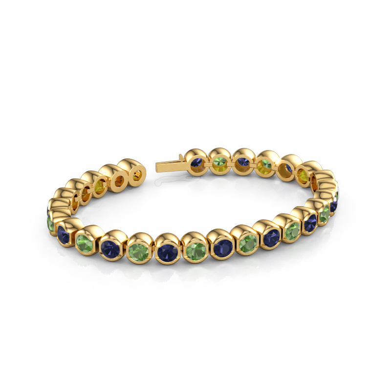 Bild von Tennisarmband Bianca 5 mm 585 Gold Turmalin grün 5 mm