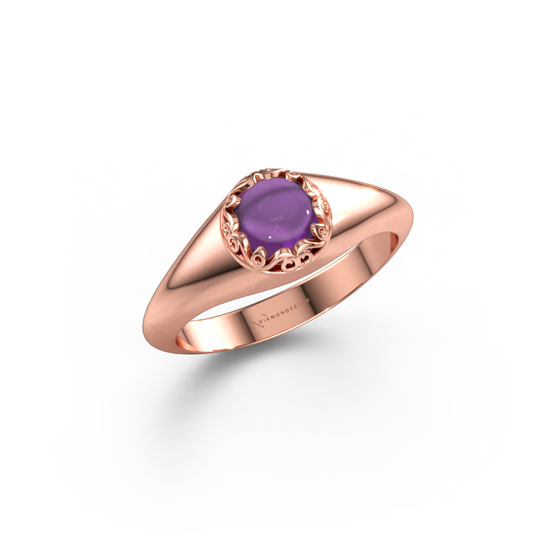Bild av Ring Birgit 585 roséguld Ametist 6 mm