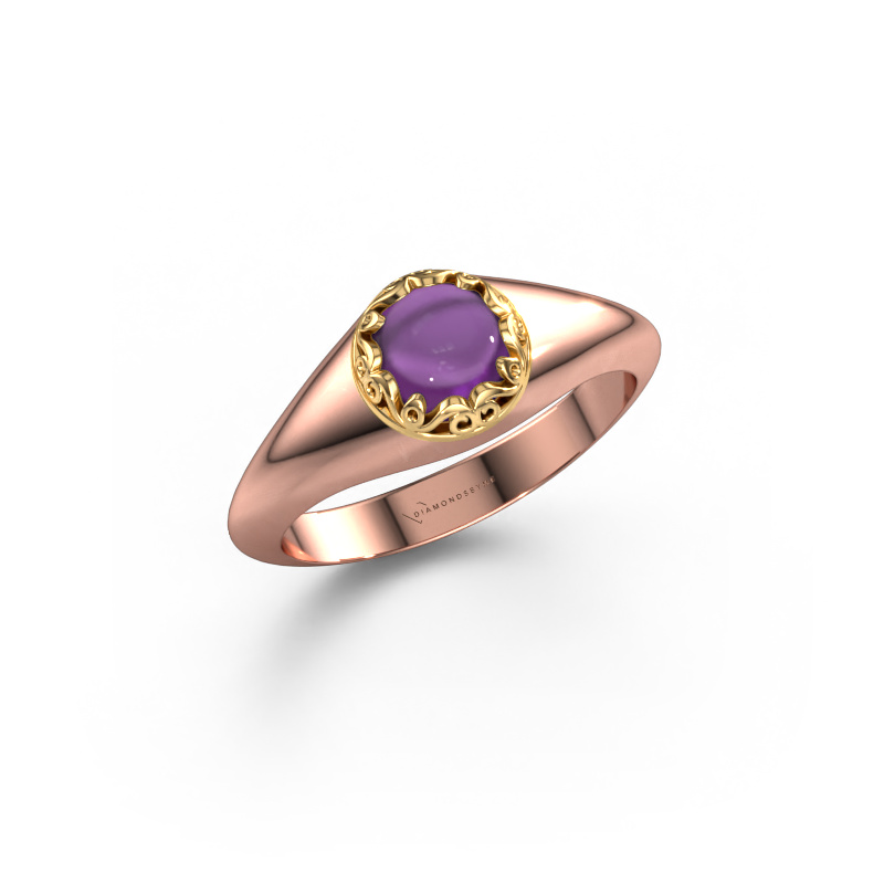 Image of Ring Birgit 585 rose gold Amethyst 6 mm
