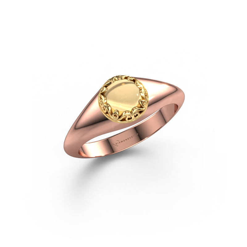 Image of Ring Birgit 585 rose gold Citrin 6 mm