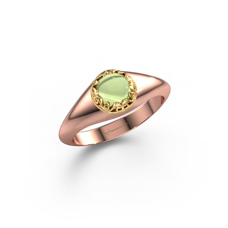 Bild von Ring Birgit 585 Roségold Peridot 6 mm