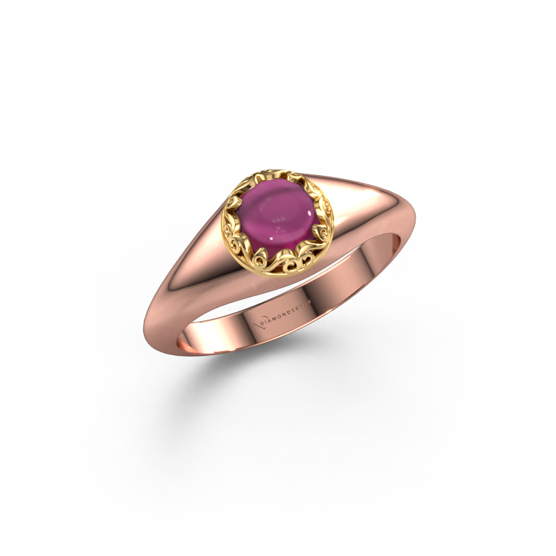 Image of Ring Birgit 585 rose gold Rhodolite 6 mm