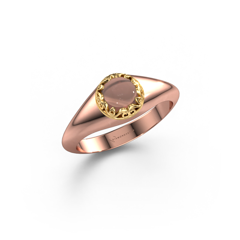 Image de Bague Birgit 585 or rose Quartz fumé 6 mm