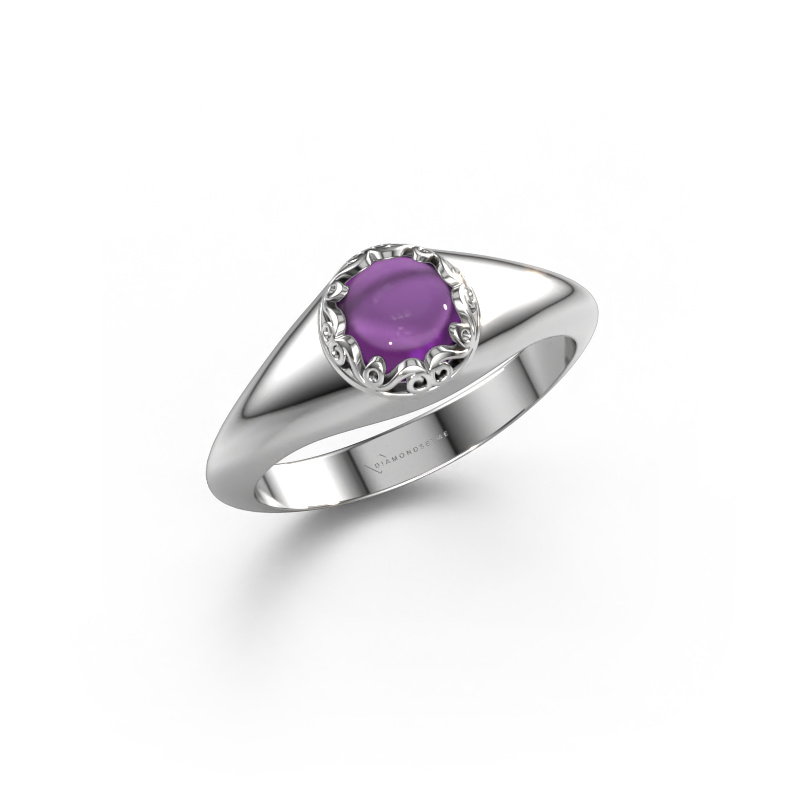 Image of Ring Birgit 950 platinum Amethyst 6 mm