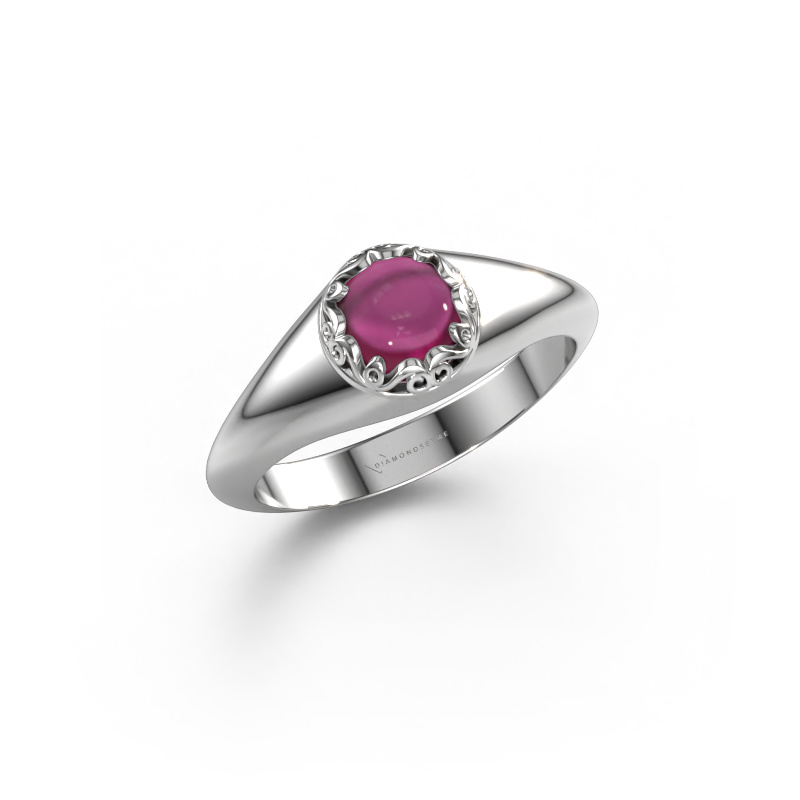 Image of Ring Birgit 950 platinum Rhodolite 6 mm