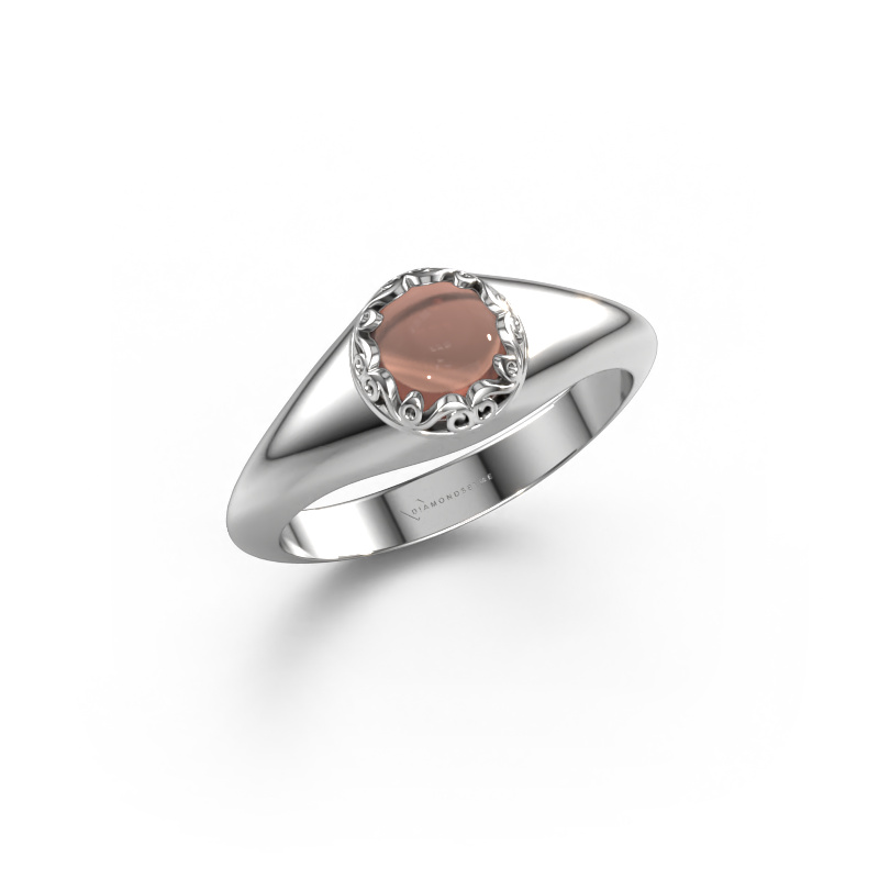 Bild von Ring Birgit 950 Platin Rauchquarz 6 mm