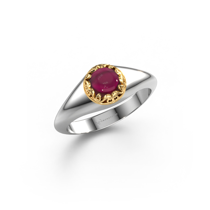 Bild von Ring Birgit 585 Weißgold Granat 6 mm