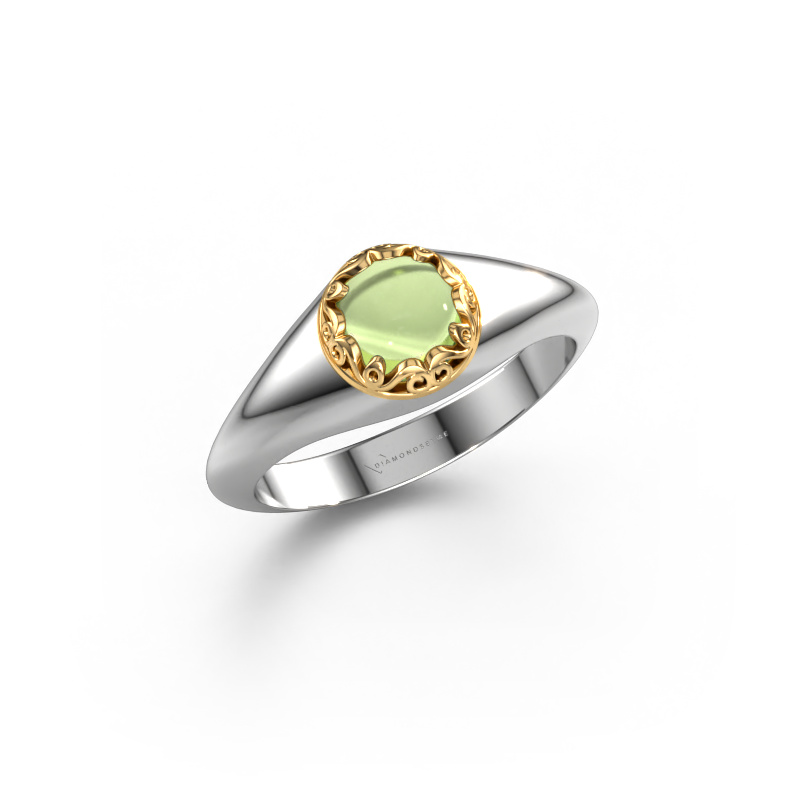 Image of Ring Birgit 585 white gold Peridot 6 mm