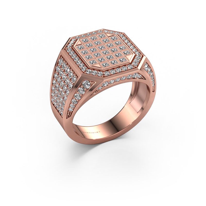Image of Men's ring Bjorn 585 rose gold Diamond 2.082 crt
