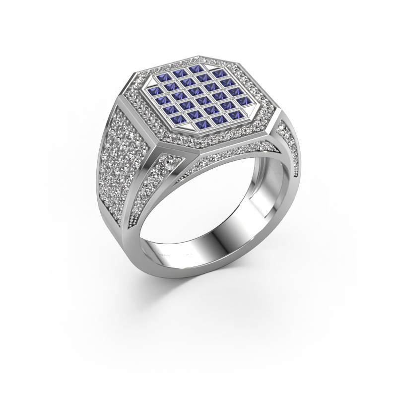 Bild von Herrenring Bjorn 950 Platin Saphir 1.5 mm