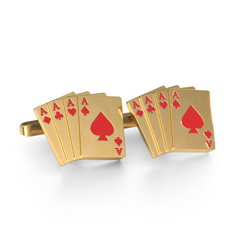 Bild von Manschettenknöpfe Black jack 585 Gold
