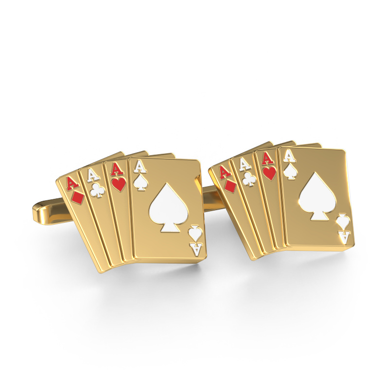 Afbeelding van Manchetknopen Black jack 585 goud
