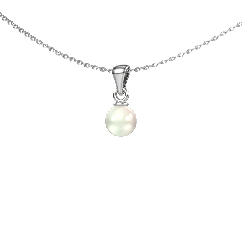 Image of Pendant Blanche 585 white gold White pearl 6 mm