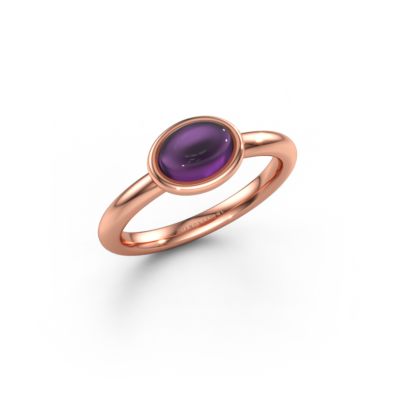 Bild av Ring Blossom OVL 1 585 roséguld Ametist 7x5 mm