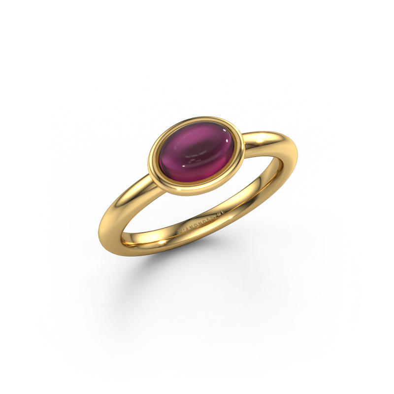 Image of Ring Blossom OVL 585 gold Rhodolite 7x5 mm