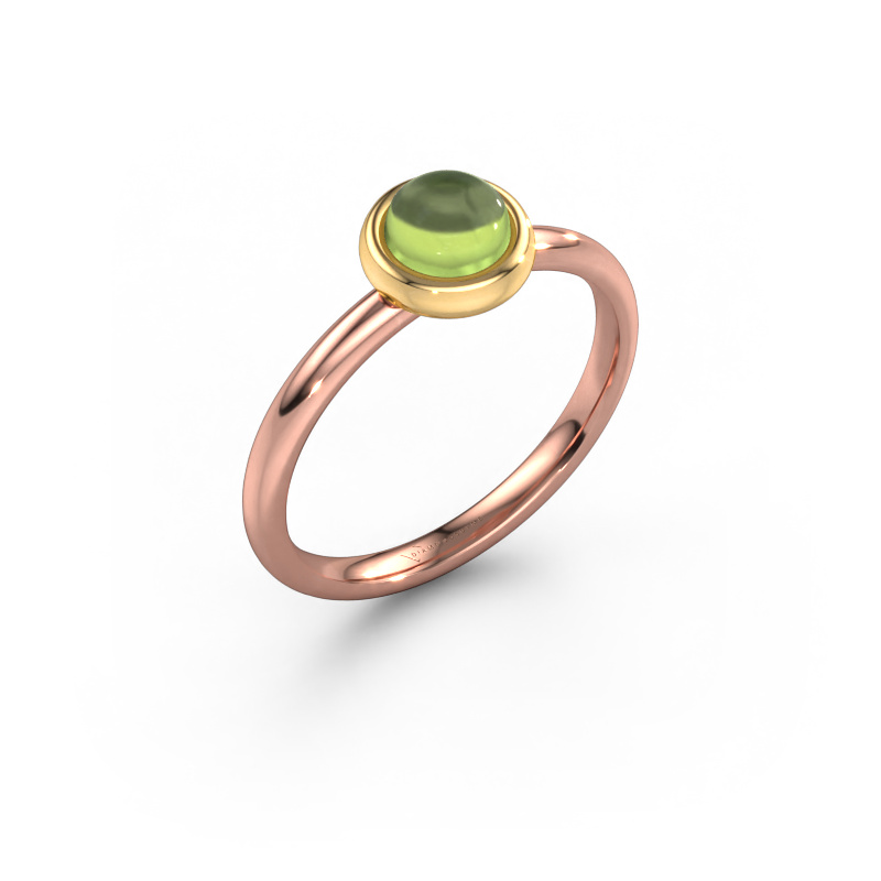 Image of Ring Blossom 585 rose gold Peridot 5 mm