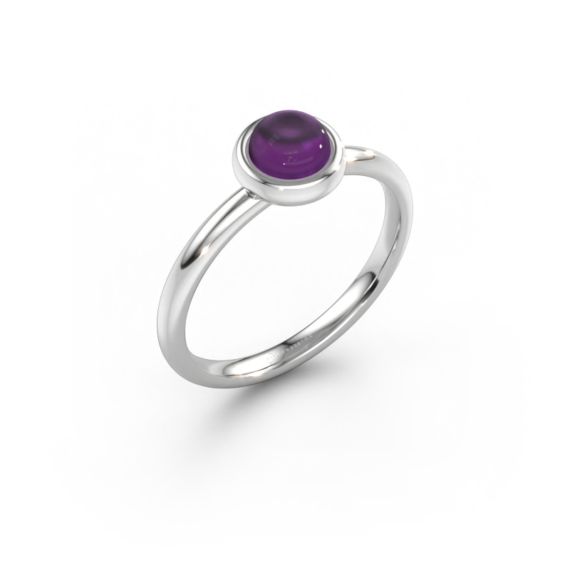 Immagine di Anello Blossom RND 585 oro bianco Ametista 5 mm