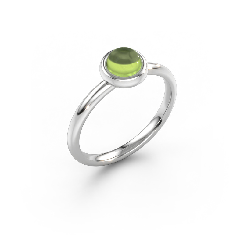 Bild von Ring Blossom RND 585 Weißgold Peridot 5 mm