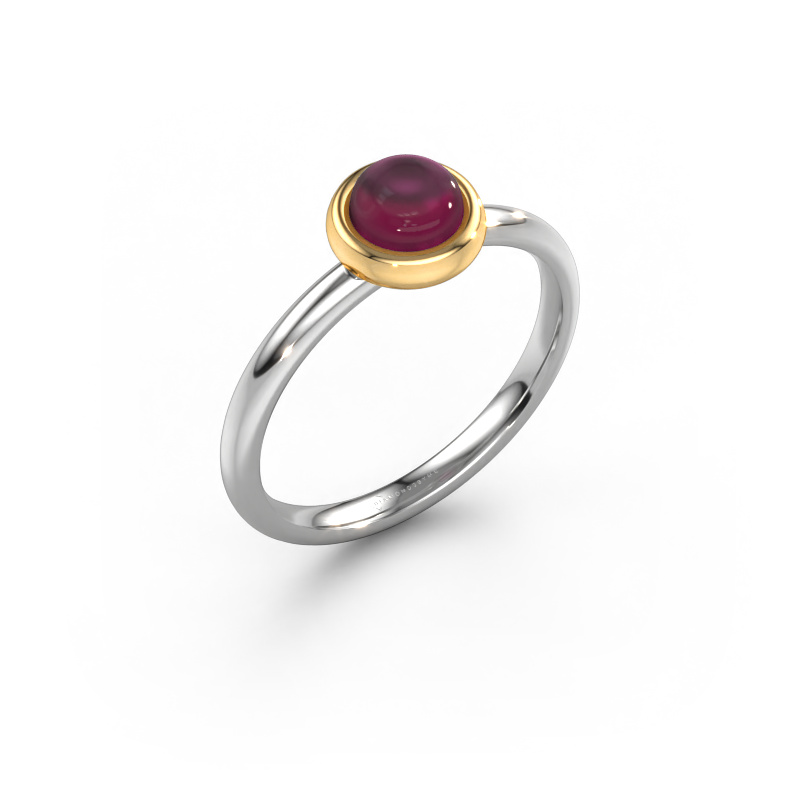 Image of Ring Blossom 585 white gold Rhodolite 5 mm