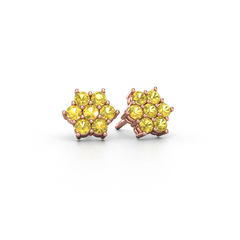 Bild von Ohrsteckers Bonita 585 Roségold Gelb Saphir 2.4 mm