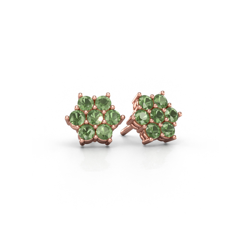 Bild von Ohrsteckers Bonita 585 Roségold Turmalin grün 2.4 mm