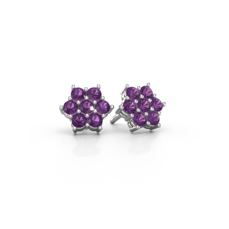 Bild von Ohrsteckers Bonita 950 Platin Amethyst 2.4 mm
