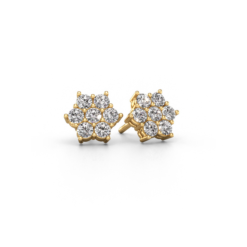 Image of Stud earrings Bonita 585 gold Lab grown diamond 0.77 crt