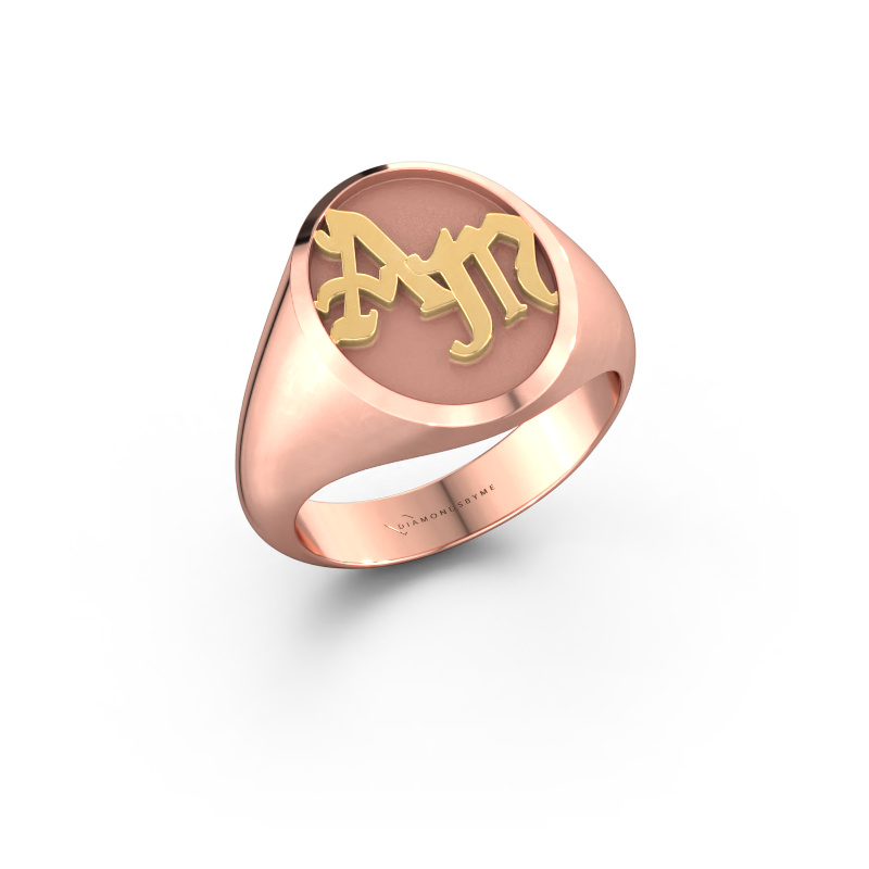 Bild von Monogramm Ring Brad 585 Roségold