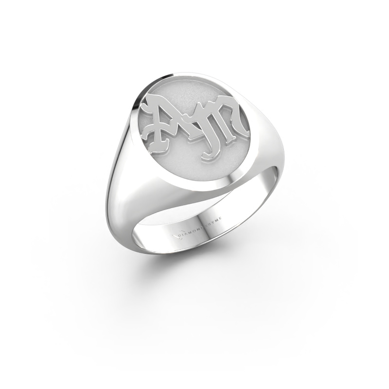 Image of Monogram ring Brad 950 platinum