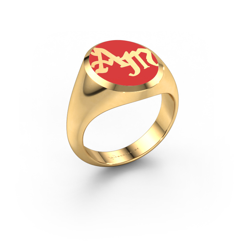 Image of Monogram ring Brad Emaille 585 gold