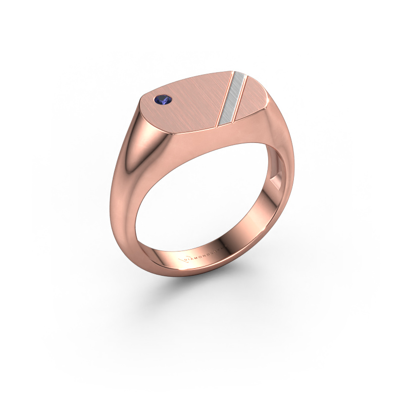 Image of Men's ring Bram 2 585 rose gold Sapphire 2 mm