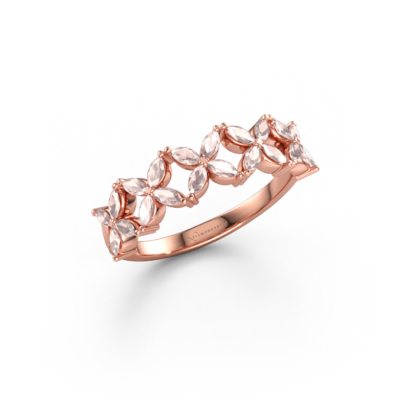 Bild av Ring Bree 585 roséguld Champagnefärgad morganit 3x1.5 mm