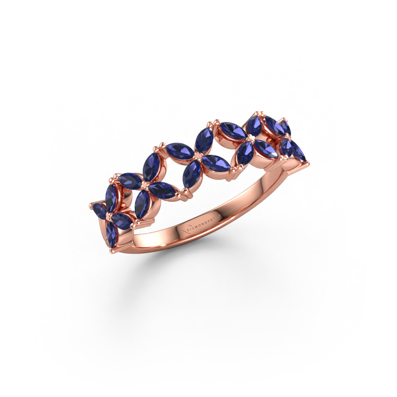 Immagine di Anello Bree 585 oro rosa Zaffiro 3x1.5 mm